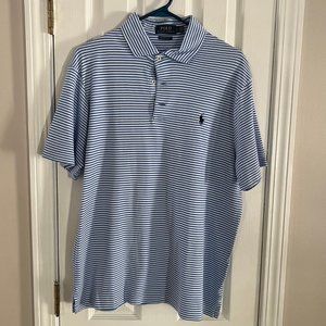Men's Striped Polo (Size Large)